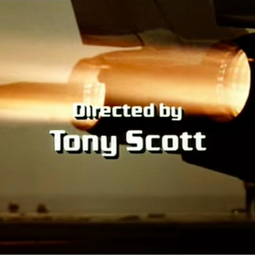still image from the opening credits of top gun