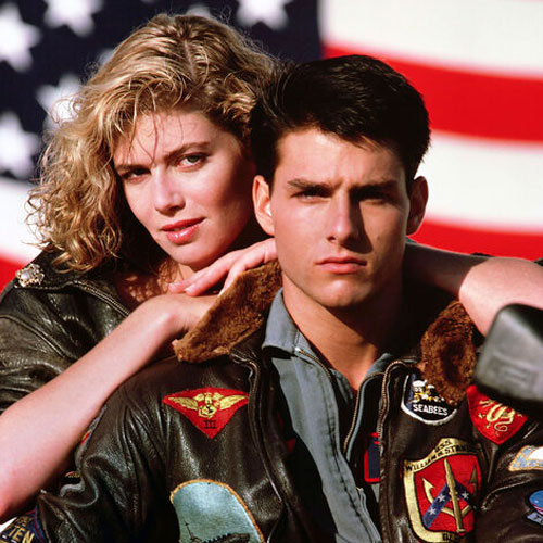 a pre-release poster of top gun from 1986
